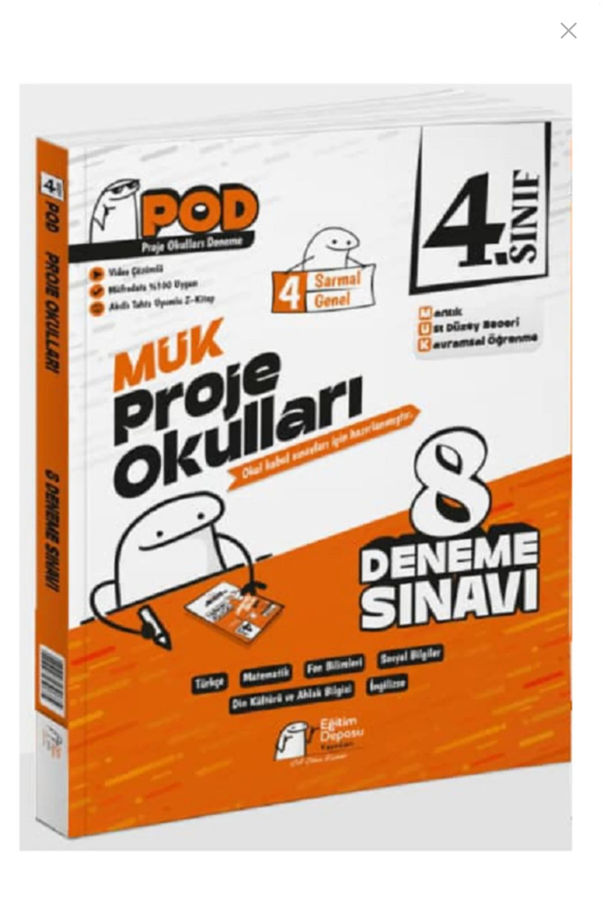 Eğitim Deposu Yayınları-Çok Çözen Kazanır 4.Sınıf Proje Okulları 8