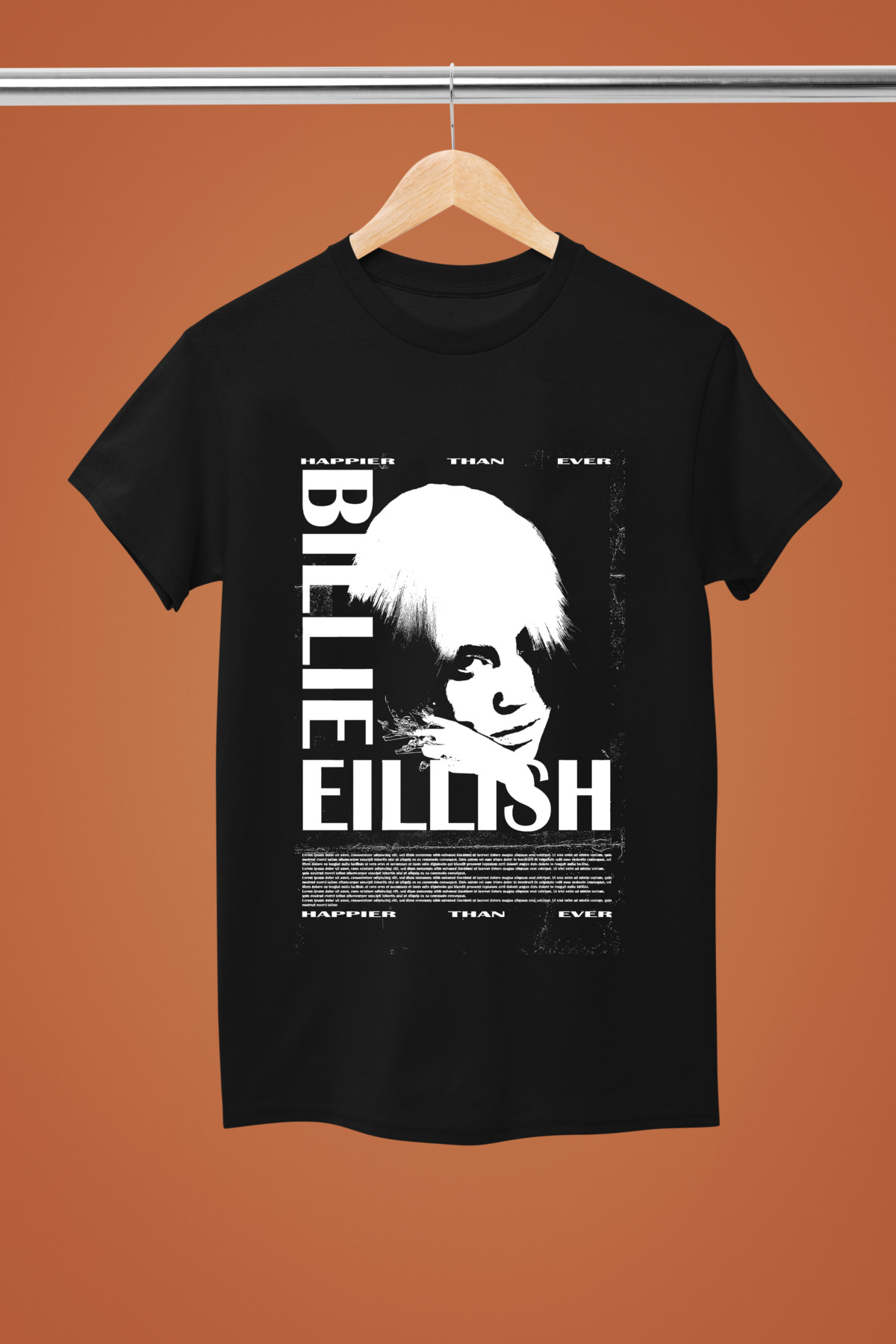 BILLIE EILISH PRINTED COTTON SHORT SLEEVE REGULAR FIT YOUNG AND CHILD TSHIRT