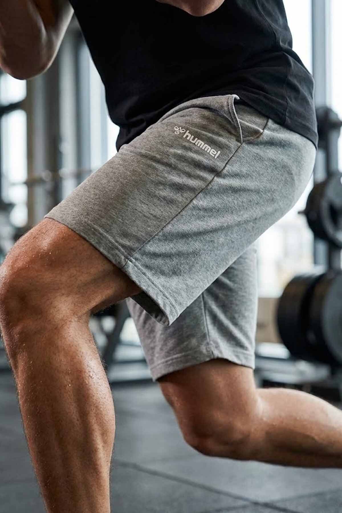 شلوارک مردانه جیب‌دار نخی، 511-2833، خاکستری-C6 هامل شورت ورزشی hummel