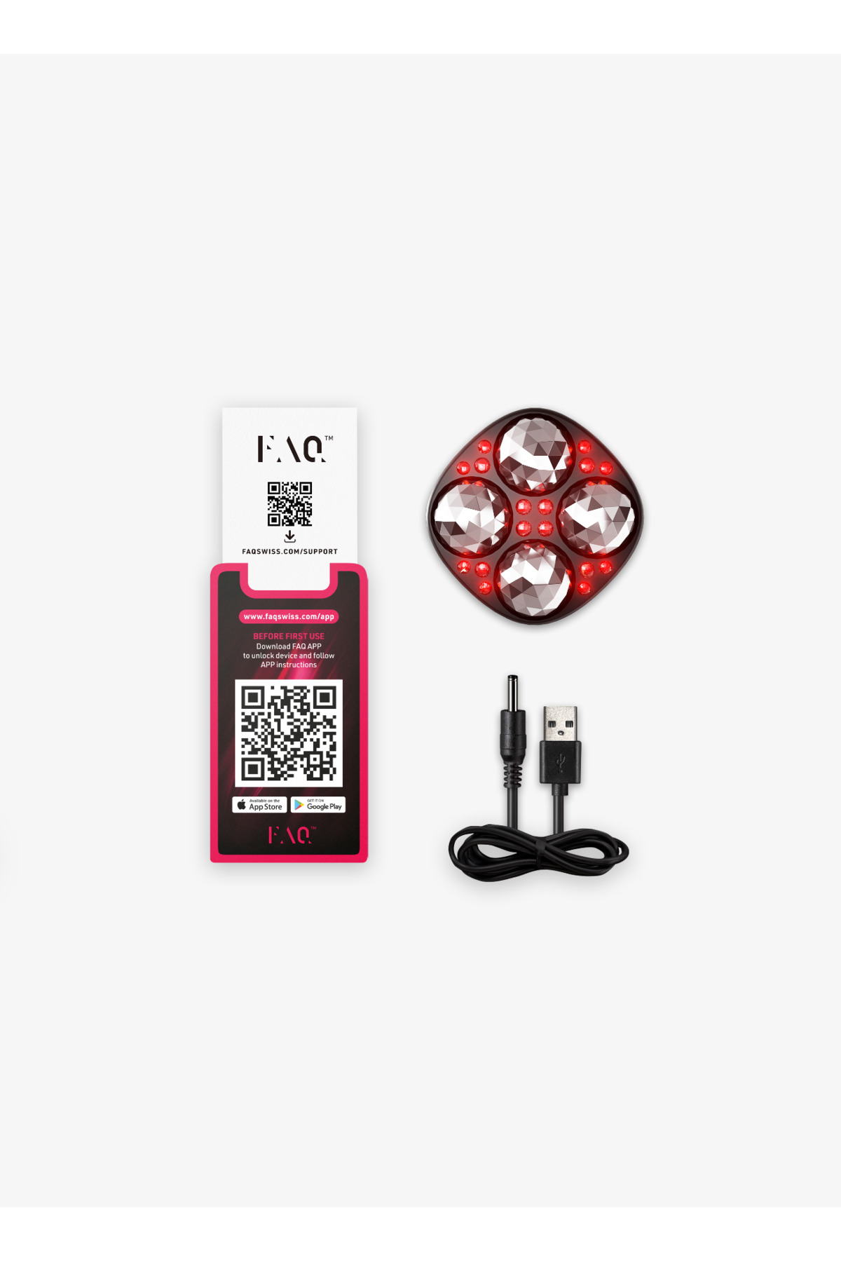 FAQ™ 411 Çift Mikro Akımlı LED'li Vücut Sıkılaştırma Cihazı — مشکی F0464 — تصویر 3 از 7
