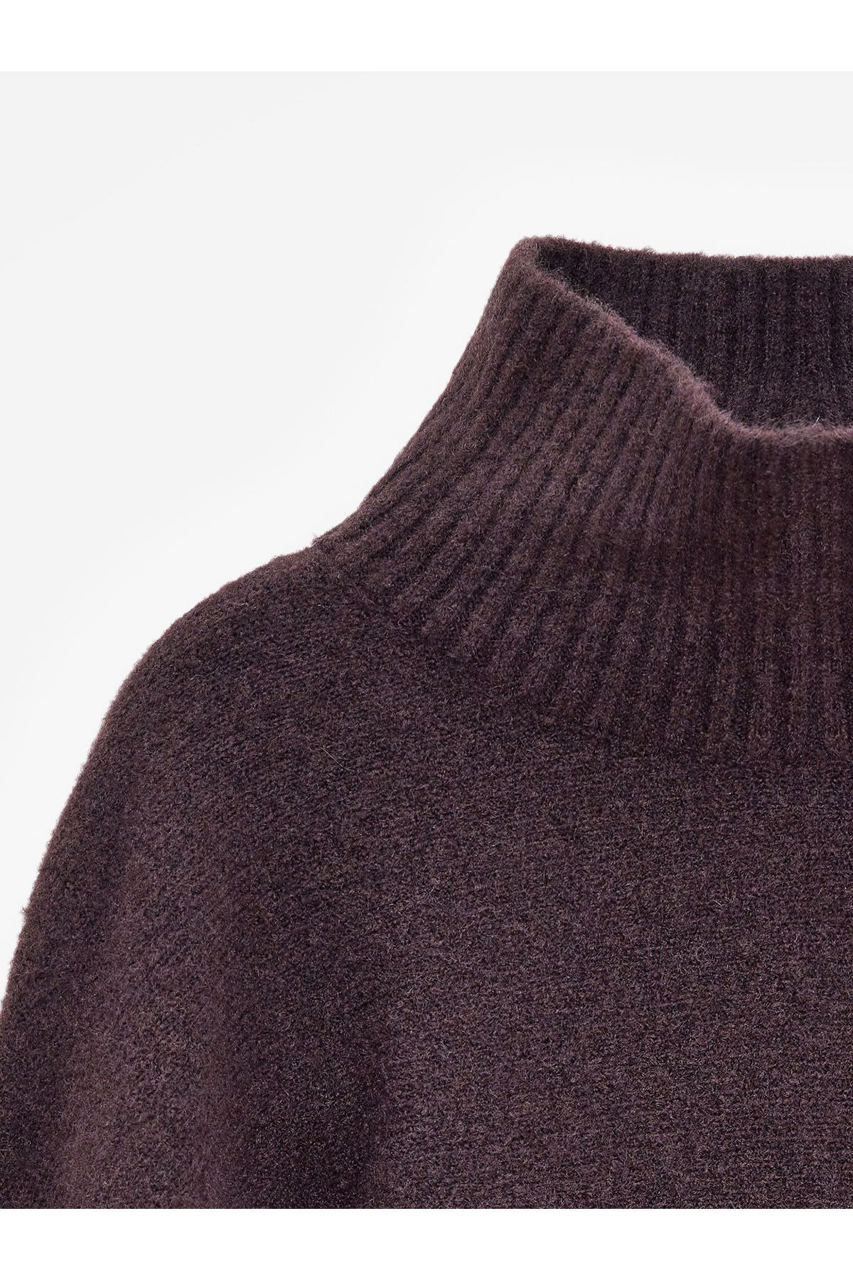 Dilvin  10817 Yün Karışımlı Yarasa Kol Kazak-Koyu Kahve - Görsel 7