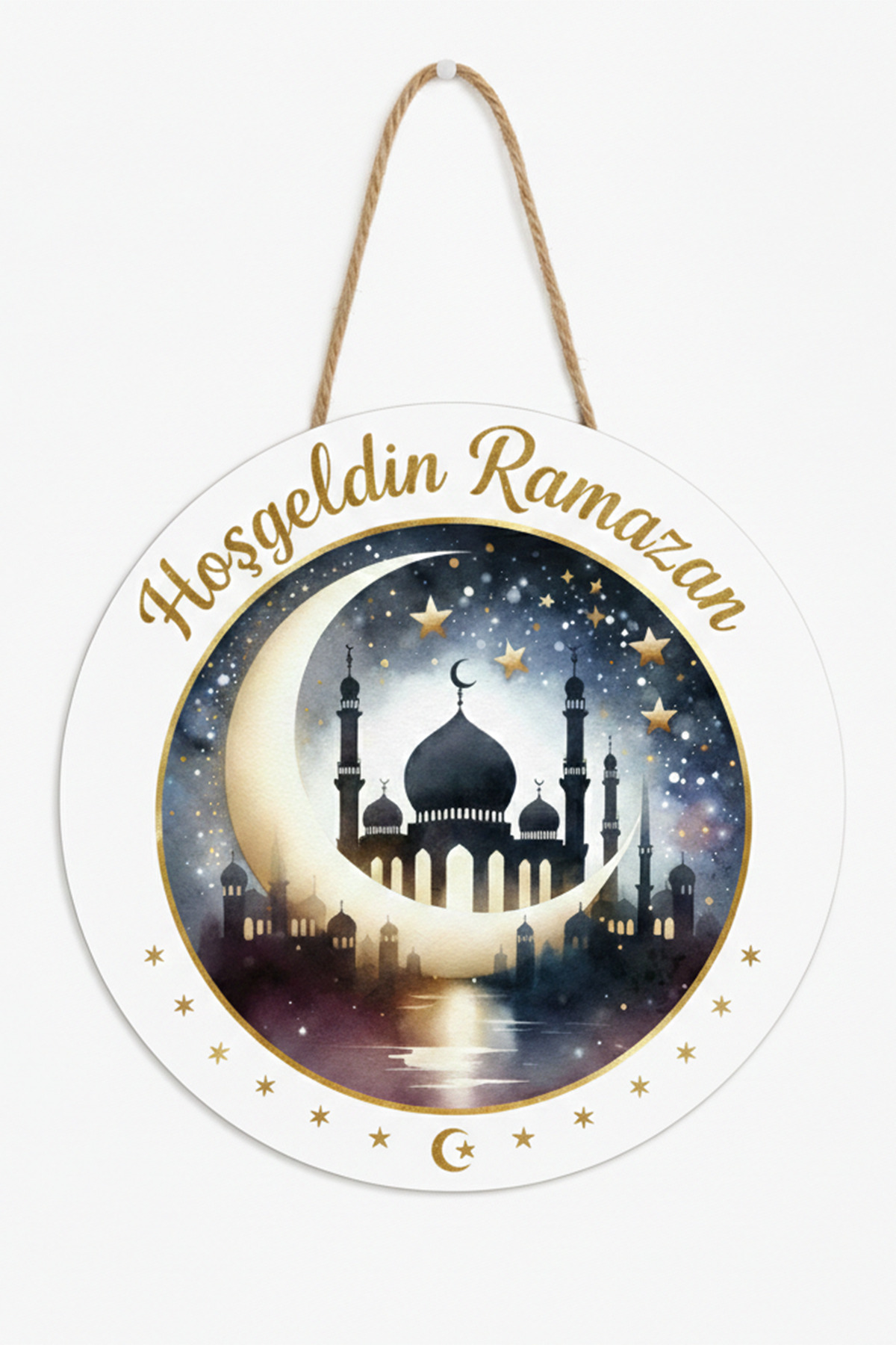 Ramazan Kapı Süsü - Gold Detaylı Hoşgeldin Ramazan Yazılı Duvar Dekoru 2