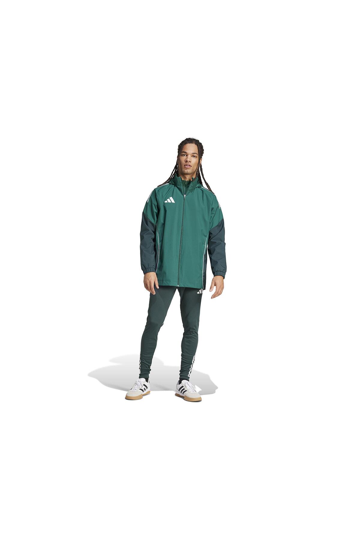 adidas Tiro25C Aw Jkt Erkek Futbol Antrenman Yağmurluk JI8936 Renkli görsel 4