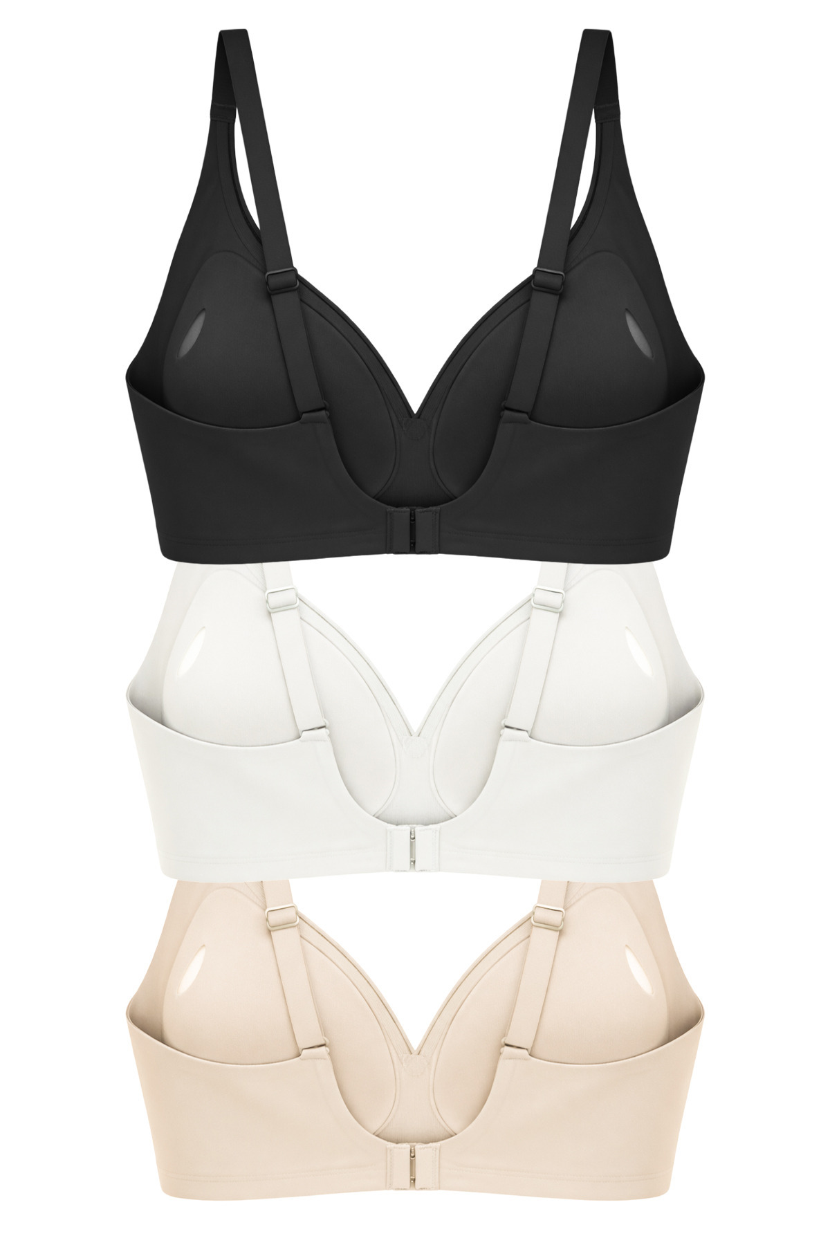 Cottonhill Seamless Bra - Slight | Lazer Kesim Dikişsiz Dilim Detaylı Balensiz Kadın Sütyen 3'lü Paket görsel 2