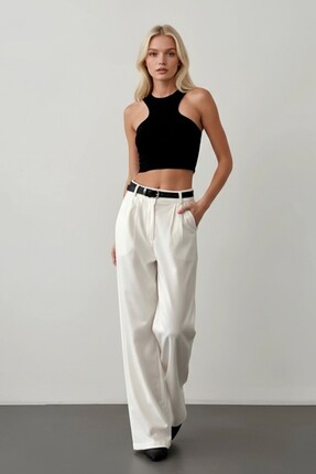 Cistern İstanbul Kadın Kemer Detaylı Pantolon