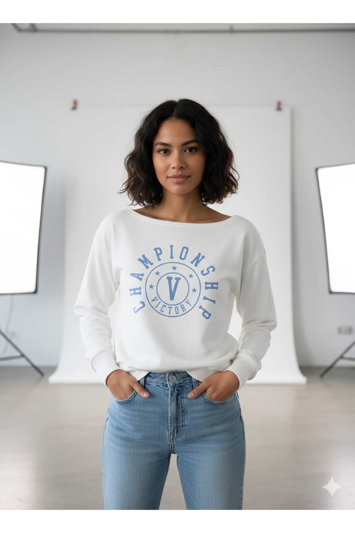 MARIQUITA  KAYIK YAKA SWEATSHIRT
