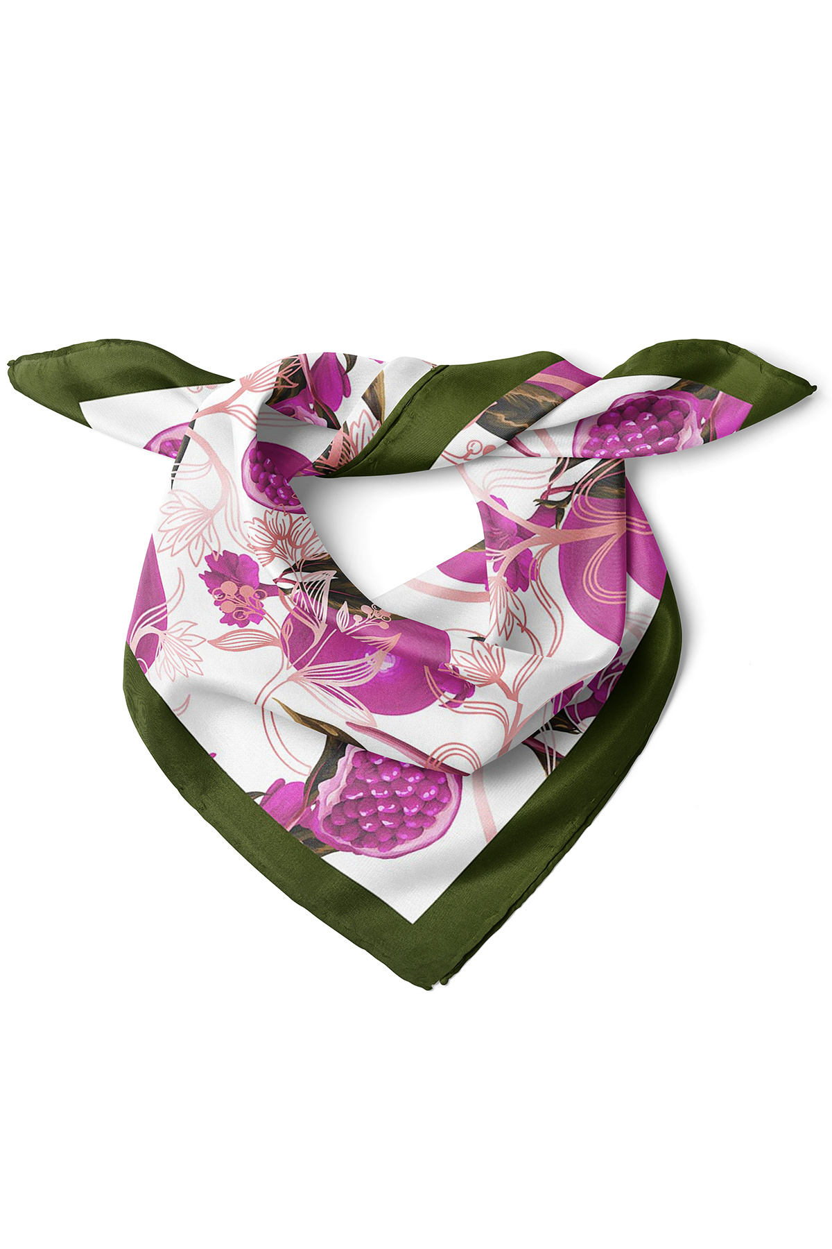 Pomegranate Pattern Scarf Bandana 50x50 Cm