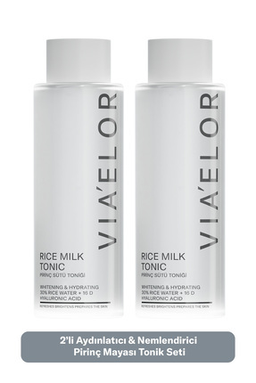 Via Elor Pirinç Mayası Aydınlatıcı ve Nemlendirici Set (Pirinç Mayası Tonik 2...