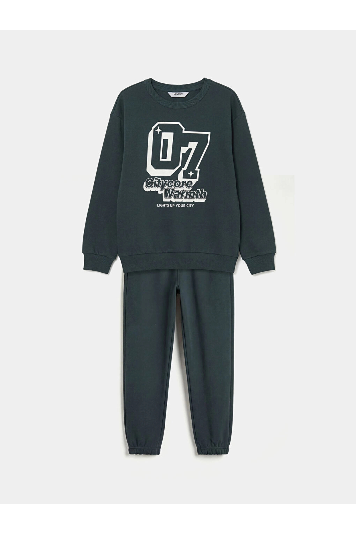1_org_zoom ست LC Waikiki ال سی وایکیکی لباس ورزشی پسرانه یقه آنتراسیت LCW Kids Kids اورجینال - تصویر 1