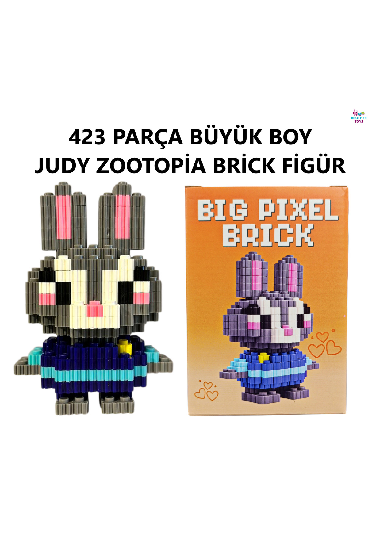 Brother Toys Büyük Boy 423 Parça Judy Zootopia 3D Yapboz Bricks
