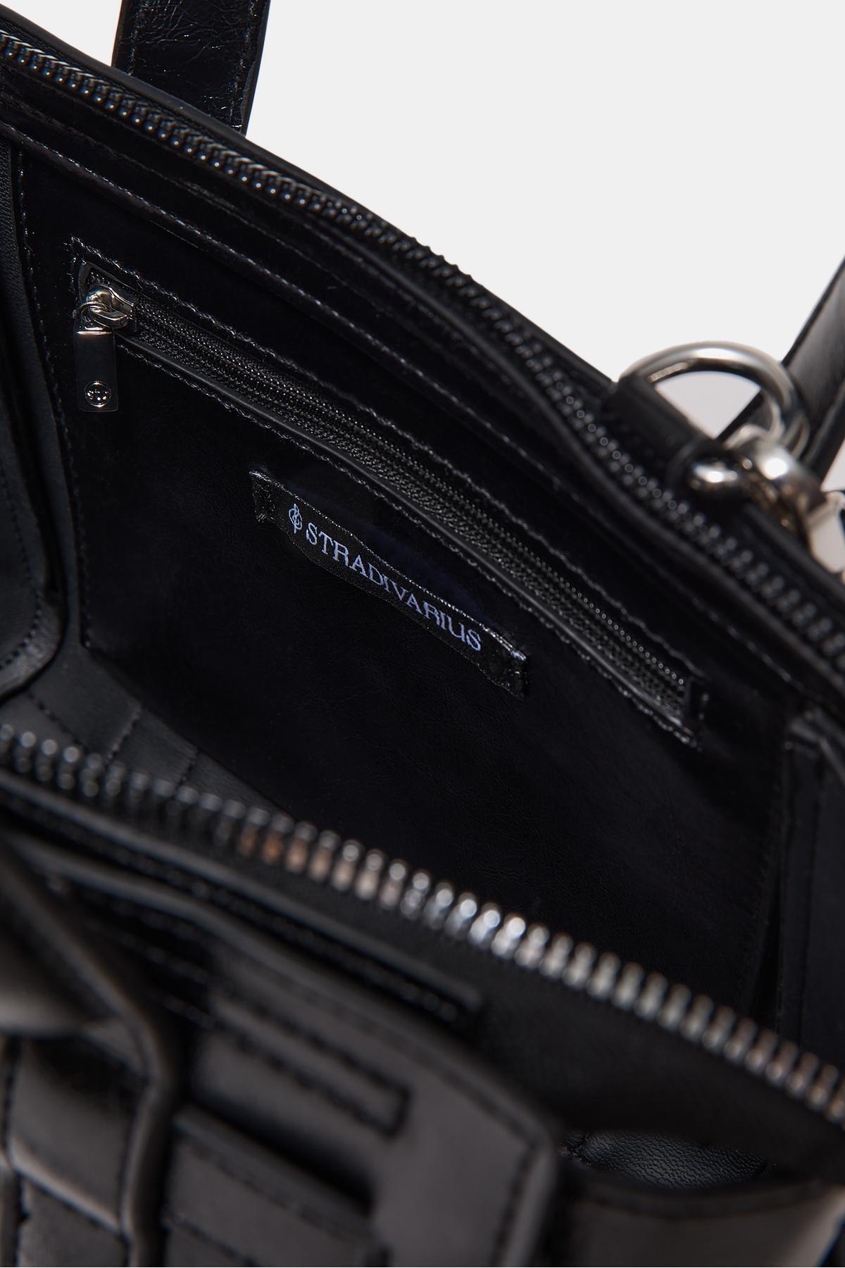 Stradivarius  Tokalı mini tote çanta - Görsel 2