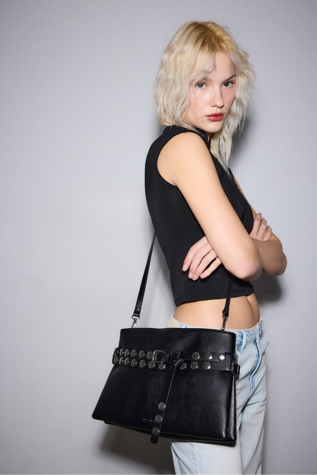 【ピンドラ】 Stradivarius Zımbalı kemerli çapraz askılı çanta - Fiyatı, Yorumları