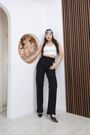 ESPY LIFE Bolpaça Siyah Ön Taş detaylı