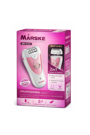 MARSKE MS-6122 2'si 1 Arada Profesyonel Kadın Epilatörü & Tıraş Makinesi
