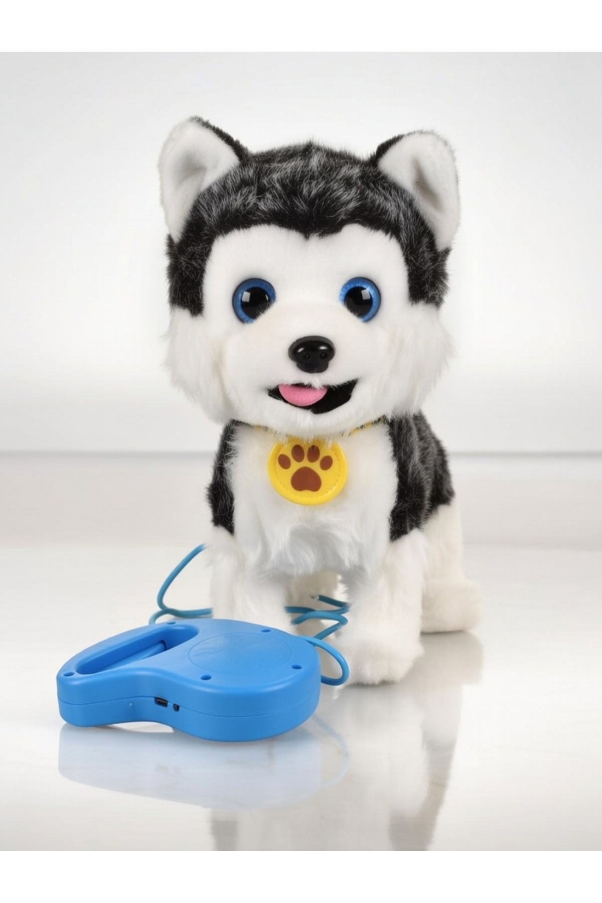 BESTTOYS Peluş oyuncak köpek tasmalı havlayan müzikli sesli kuyruk sallayan köpek oyuncak fotoğrafı 3 (önizleme)