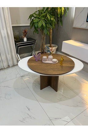 MatBeyaZ Mdf 2 li üst üste orta sehpa ofis sehpa dekoratif 100 cm uzunluk 72 ...