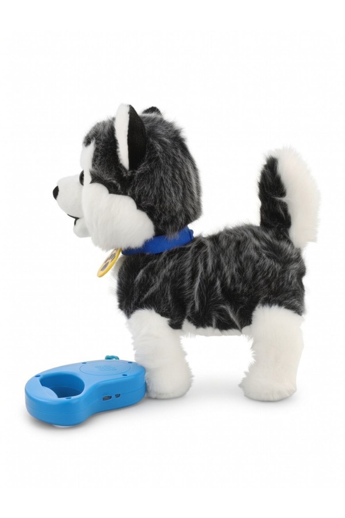 BESTTOYS Peluş oyuncak köpek tasmalı havlayan müzikli sesli kuyruk sallayan köpek oyuncak fotoğrafı 2 (önizleme)
