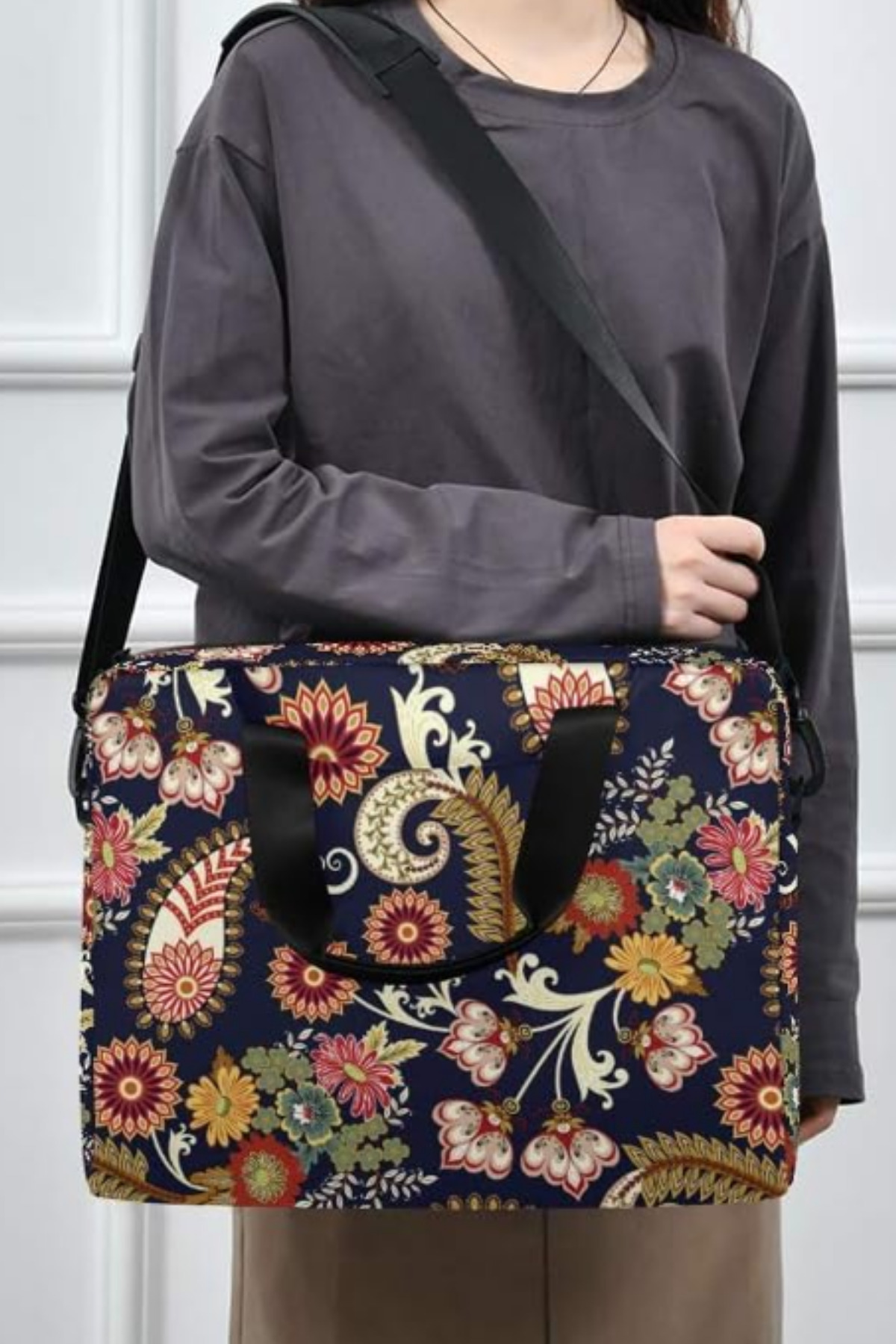 woys  2 YIL GARANTİLİ -Desenli 16 inç Bilgisayar Çantası - Desenli Notebook Çantası - Su Geçirmez Kumaş - Görsel 7