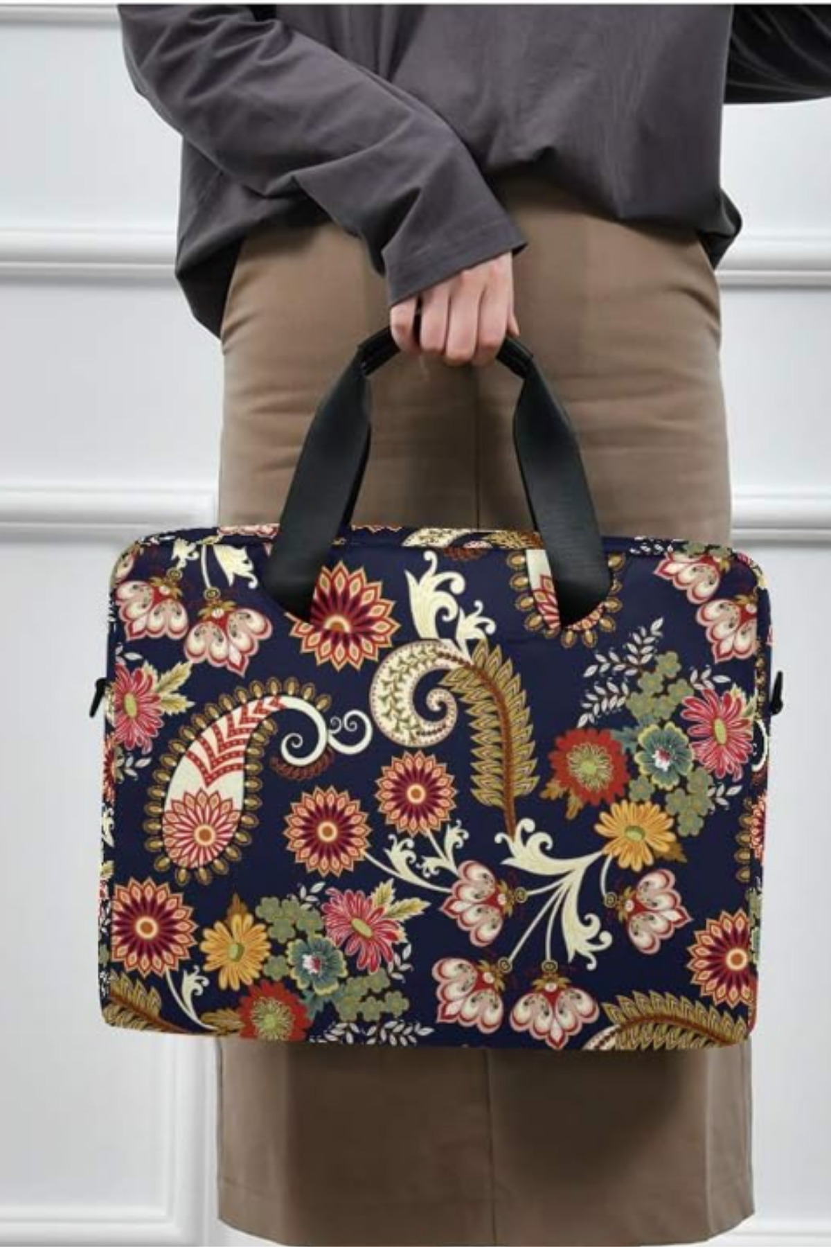 woys  2 YIL GARANTİLİ -Desenli 16 inç Bilgisayar Çantası - Desenli Notebook Çantası - Su Geçirmez Kumaş - Görsel 8