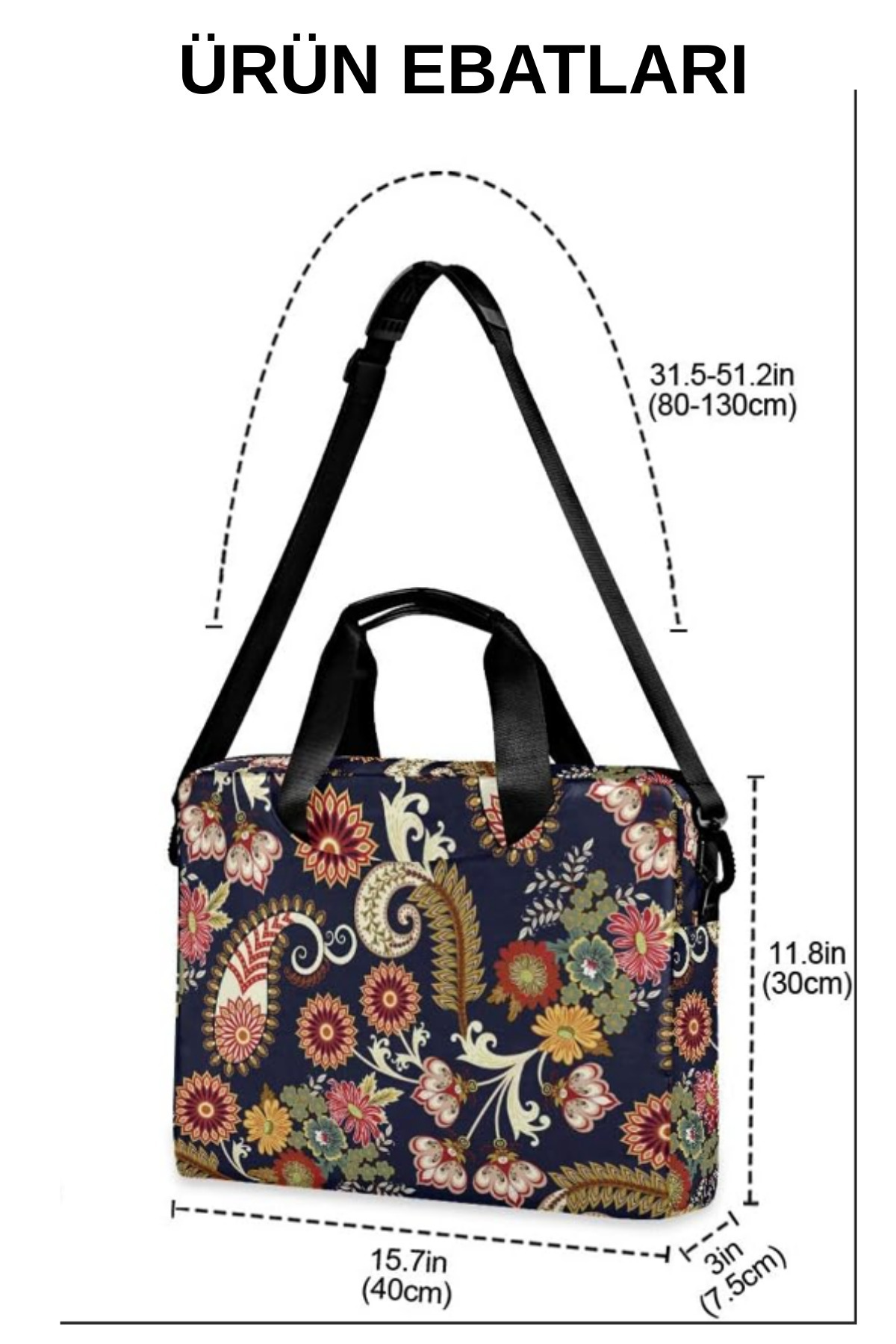 woys  2 YIL GARANTİLİ -Desenli 16 inç Bilgisayar Çantası - Desenli Notebook Çantası - Su Geçirmez Kumaş - Görsel 5