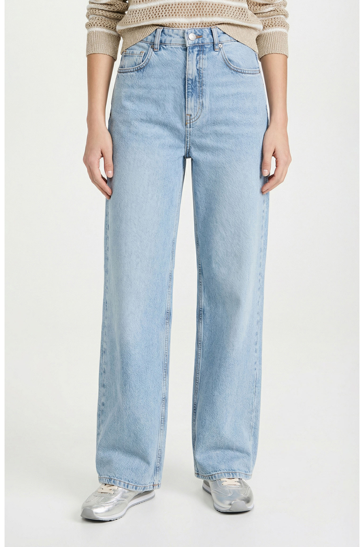 Network Açık Indigo Mavi Geniş Paça Denim Pantolon görsel 2