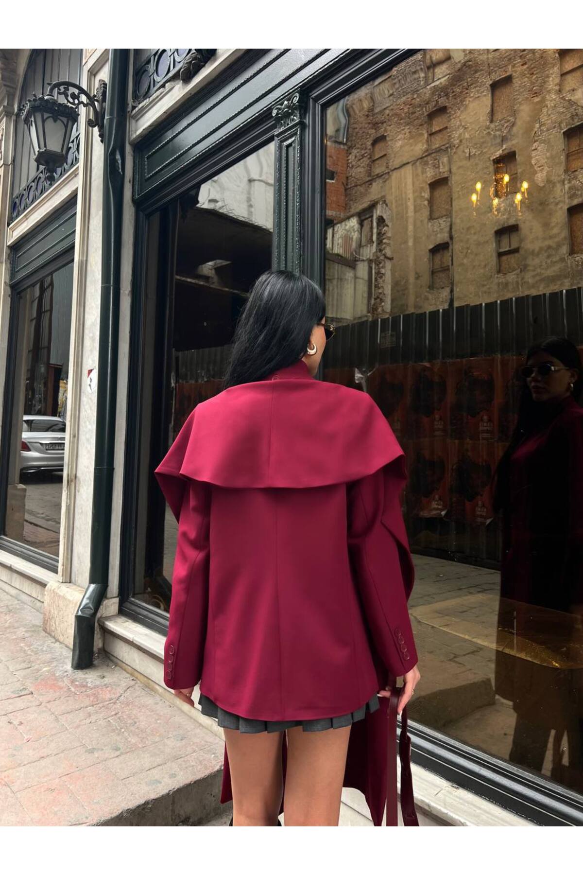 Veste femme avec détail écharpe - Style chic et confortable au quotidien - Görsel 7