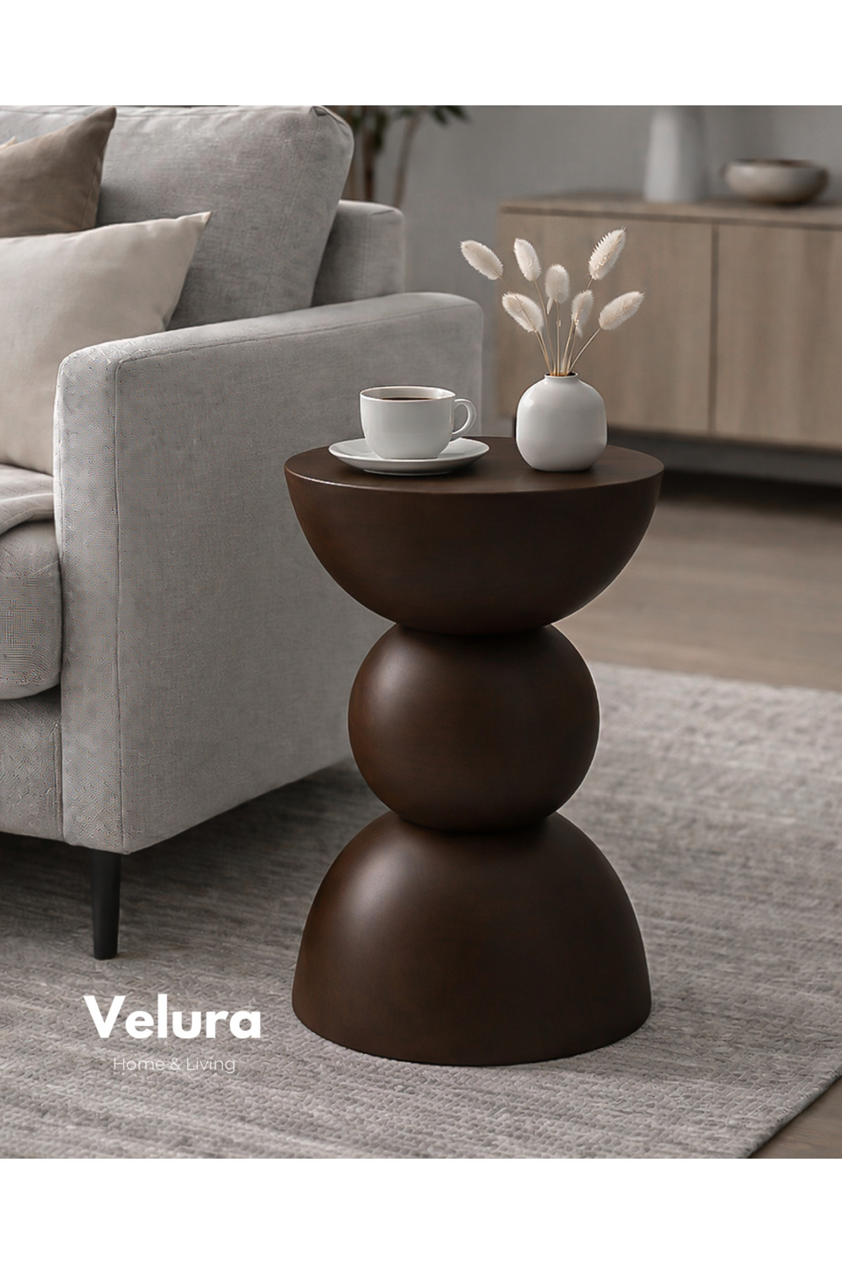 Maco Side Table - Dark Walnut