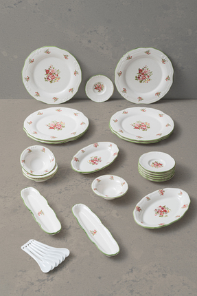 RUBİ PORSELEN Lovera Porselen Kahvaltı Takımı 6 Kişilik 26 Parça – Günlük ve ...