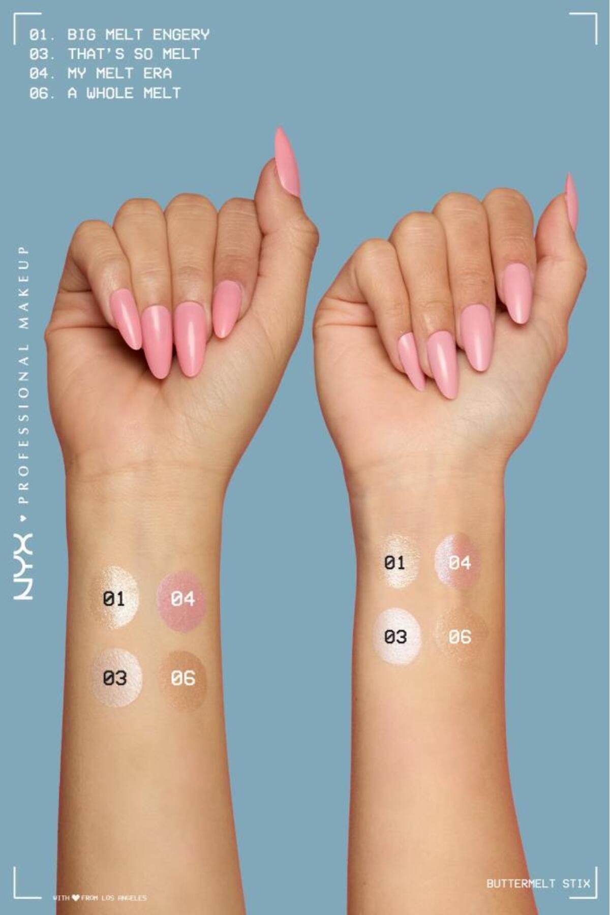 Buttermelt Stix Highlighter - Kremsi Stick Aydınlatıcı 04 - My Melt Era — صورتی NYXBUTTERMELTSTIX — تصویر 9 از 9
