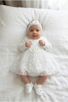 tinytrends Kız Bebek 4'lü Mevlüt Elbisesi