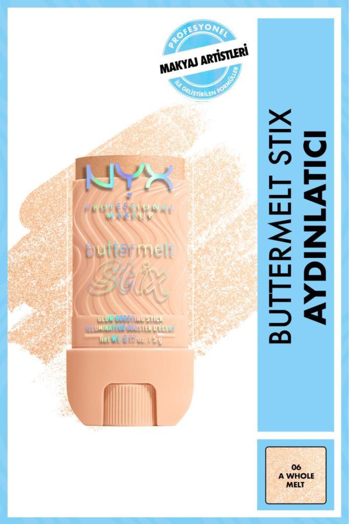 NYX Professional Makeup هایلایتر باترملت استیکس - هایلایتر کرمی استیک 06 - کاملاً مات — بژ NYXBUTTERMELTSTIX