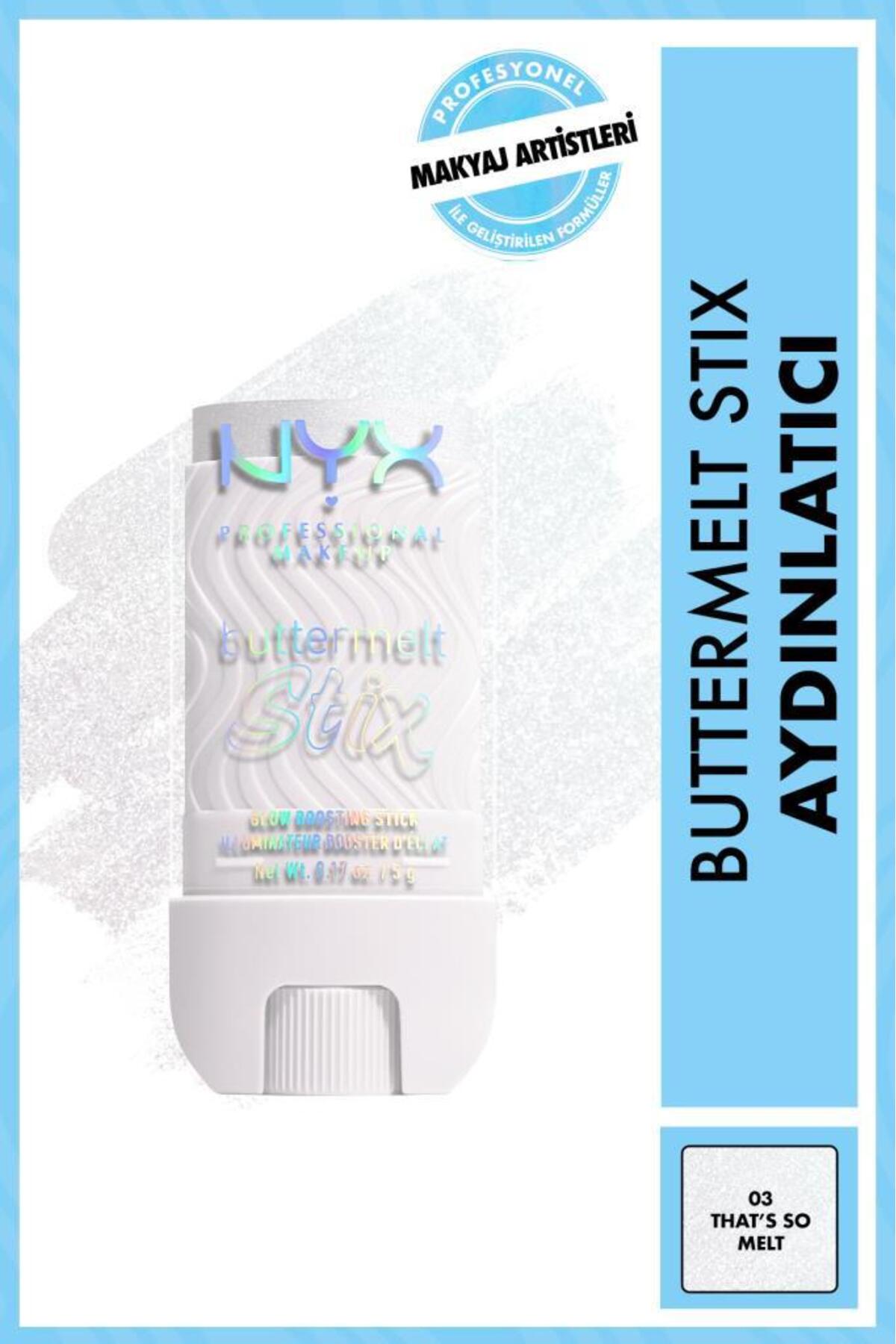 NYX Professional Makeup هایلایتر باترملت استیکس - هایلایتر استیکی کرمی 03 - That's So Melt — سفید NYXBUTTERMELTSTIX