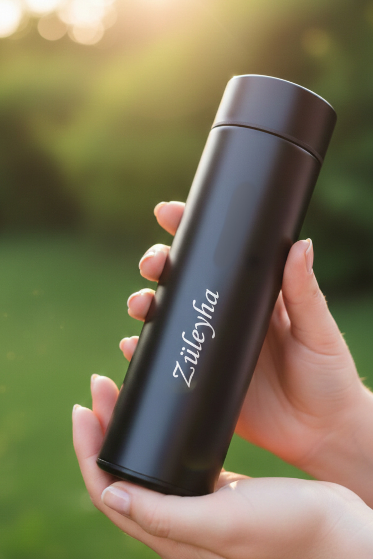 MEG TASARIM DÜNYASI Kişiye Özel İsimli 500 ml Dijital Led Isı Göstergeli Filtreli Çelik Termos fotoğrafı 2 (önizleme)