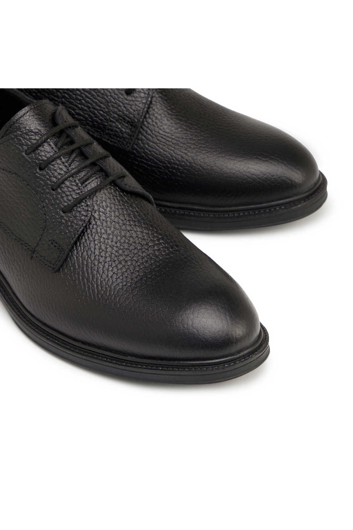 Tergan  Siyah Hakiki Deri Erkek Klasik Ayakkabı - E25S1AY57653-A23 - Görsel 3