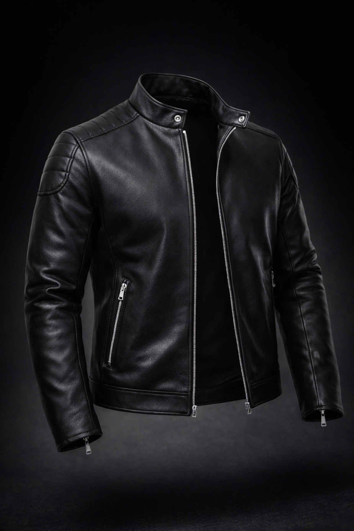 Boymen  Siyah Erkek Deri Ceket rüzgar geçirmez ceket old money deri ceket