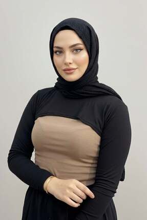 levamor eşarp şal LEVAMOR Kadın Bolero Boyunluklu Kolluk Likralı Tam Kapalı G...