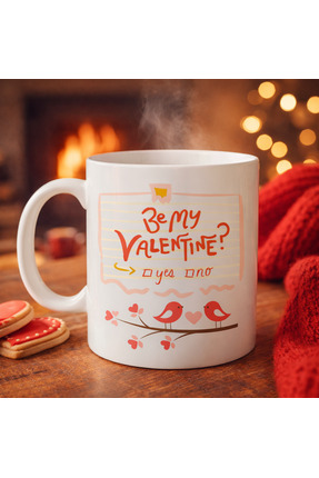 YOUDAY ACCESSORIES Kişiselleştirilebilir Be My Valentine Porselen Kupa Model ...