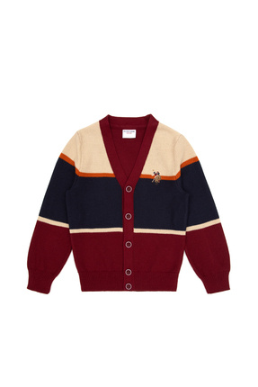 U.S. Polo Assn. Erkek Çocuk Bordo Triko Hırka 50317116-VR014