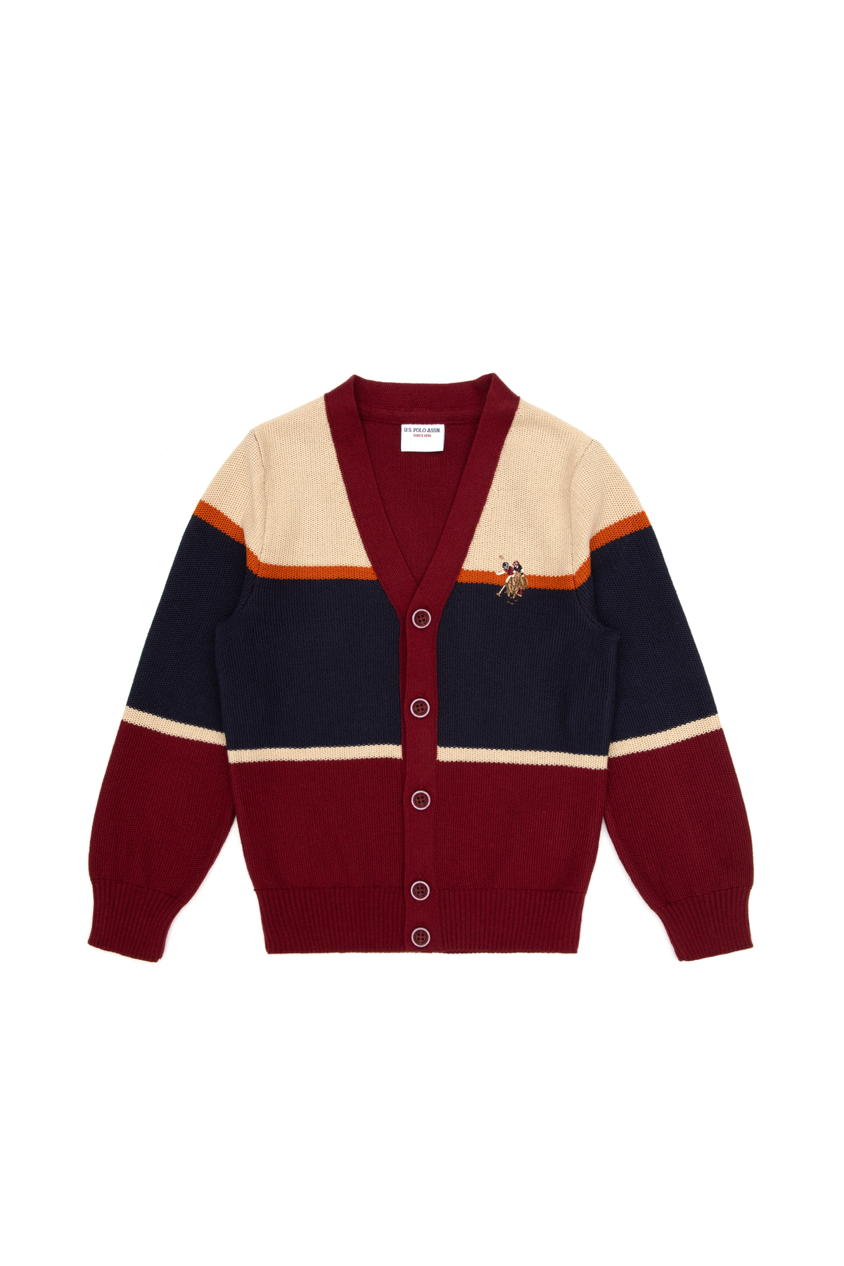 ژاکت بافتنی زرشکی پسرانه U.S. Polo Assn. مدل 50317116-VR014 — 1