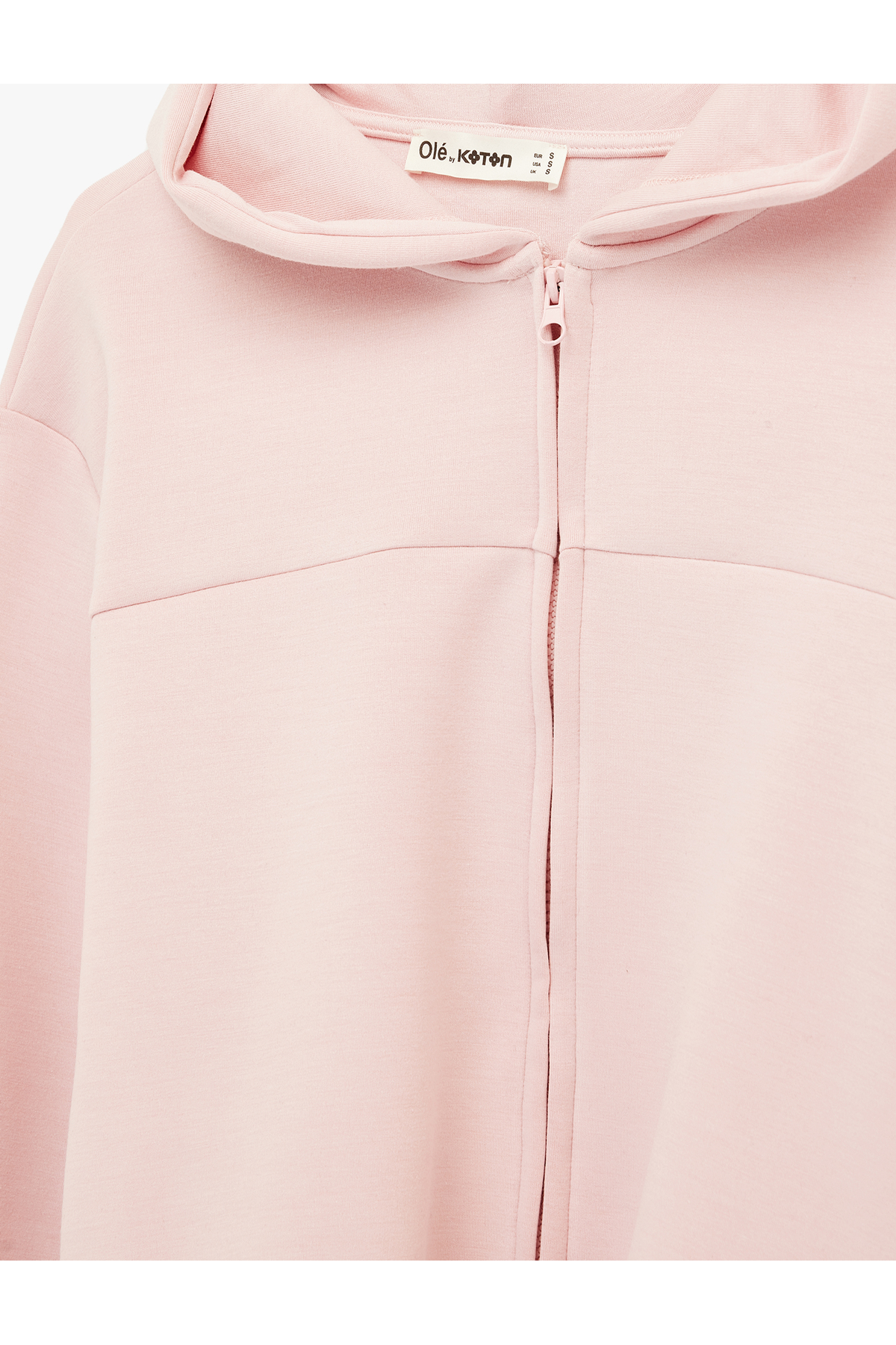 Koton  Modal Karışımlı Kapüşonlu Oversize Fermuarlı Sweatshirt - Görsel 5
