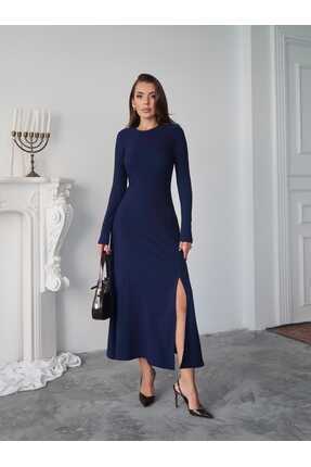 aylinslowbutik elbise yan yırtmaç maxi boy ottoman