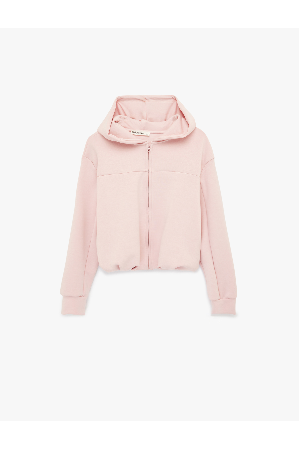 Koton  Modal Karışımlı Kapüşonlu Oversize Fermuarlı Sweatshirt - Görsel 3