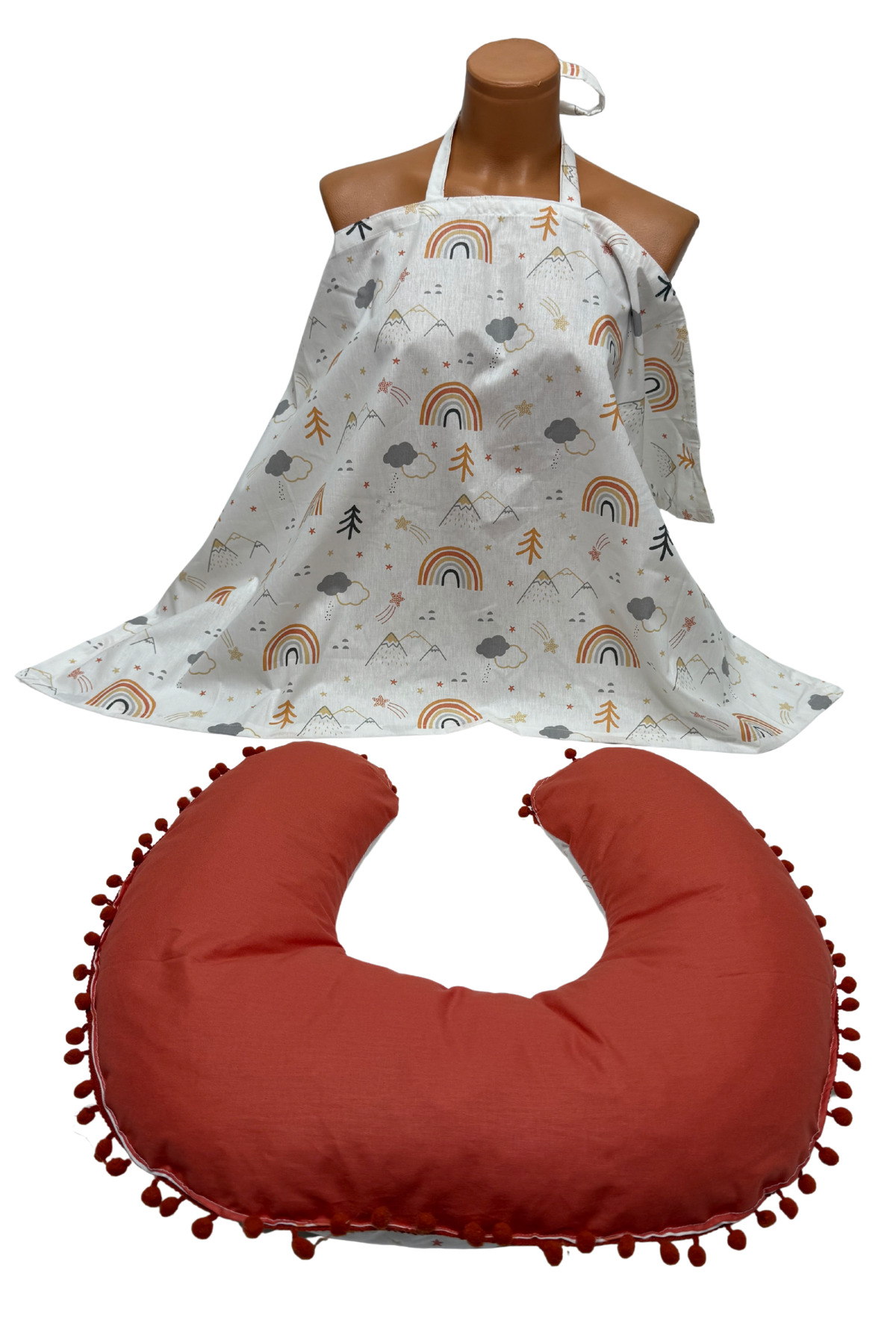 Happy Baby Dikiş Atölyesi Emzirme Yastığı Emzirme Önlüğü Pamuklu Kumaş Emzirme Örtüsü Yenidoğan Bebek Ürünleri fotoğrafı 2 (önizleme)