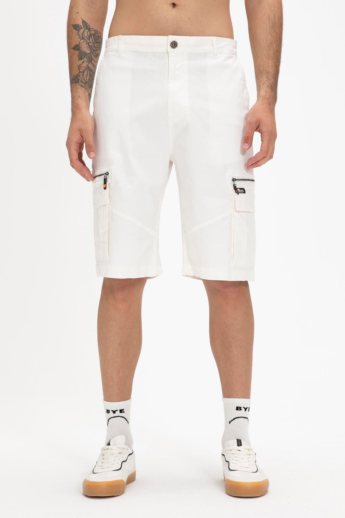 شلوارک مردانه رکابی مدل Rope Sweat Shorts Off-White بد بیر شلوارک برمودا Bad Bear