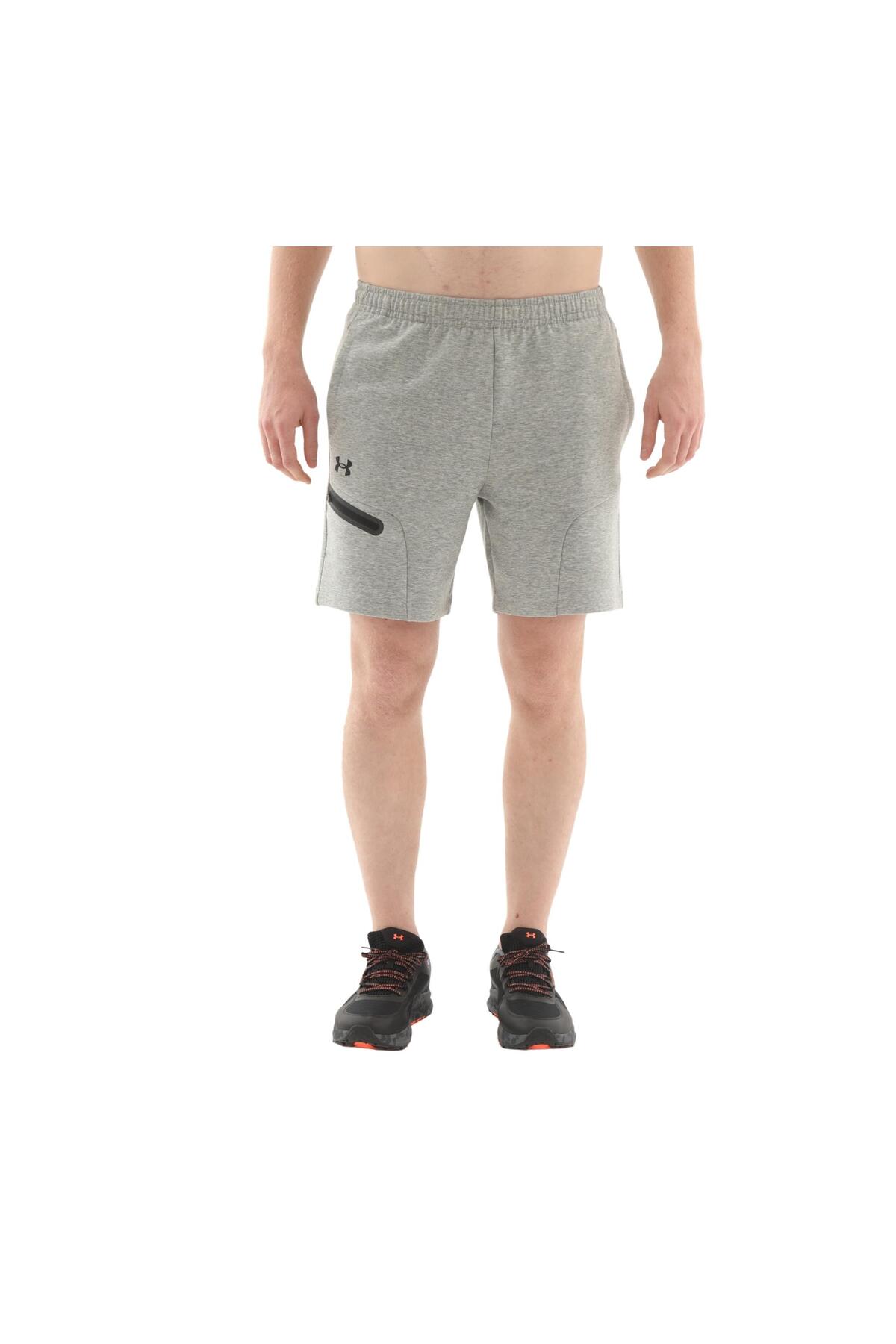 آندر آرمور شلوارک مردانه و شلوار کاپری مدل Unstoppable FLC، رنگ خاکستری، کد A1379809-011