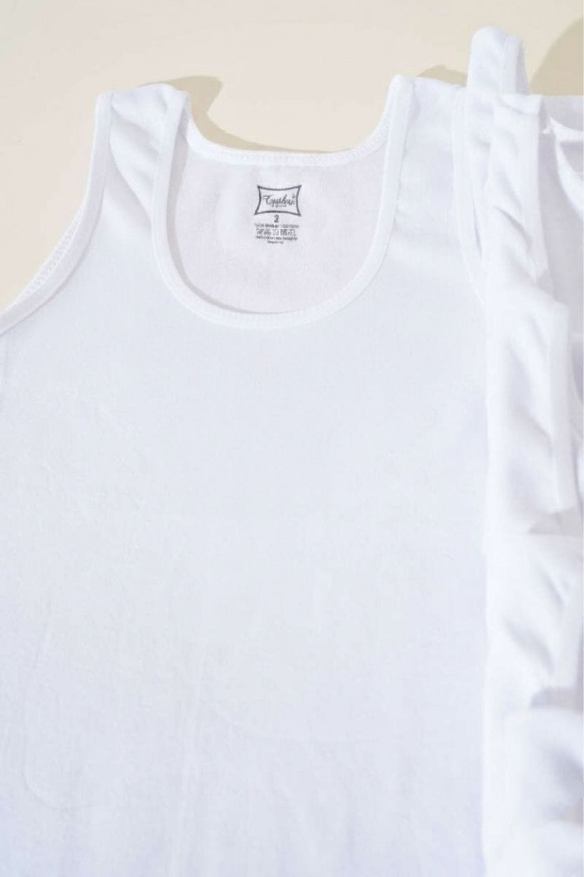 Tutku 5'li Paket %100 Pamuk Ribana Geniş Askılı Kız Bebek Atlet Seti - Yumuşak Terletmeyen Beyaz İç Giyim fotoğrafı 6 (önizleme)