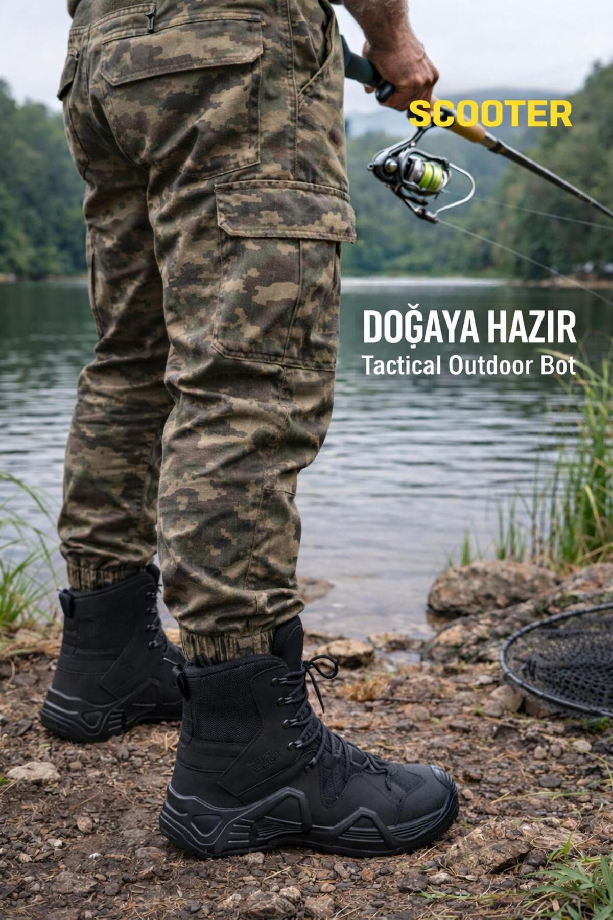 Neco  SCOOTER UZUN KONÇ SU GEÇİRMEZ TAKTİK BOT, WATERPROOF, TACTICAL BOT