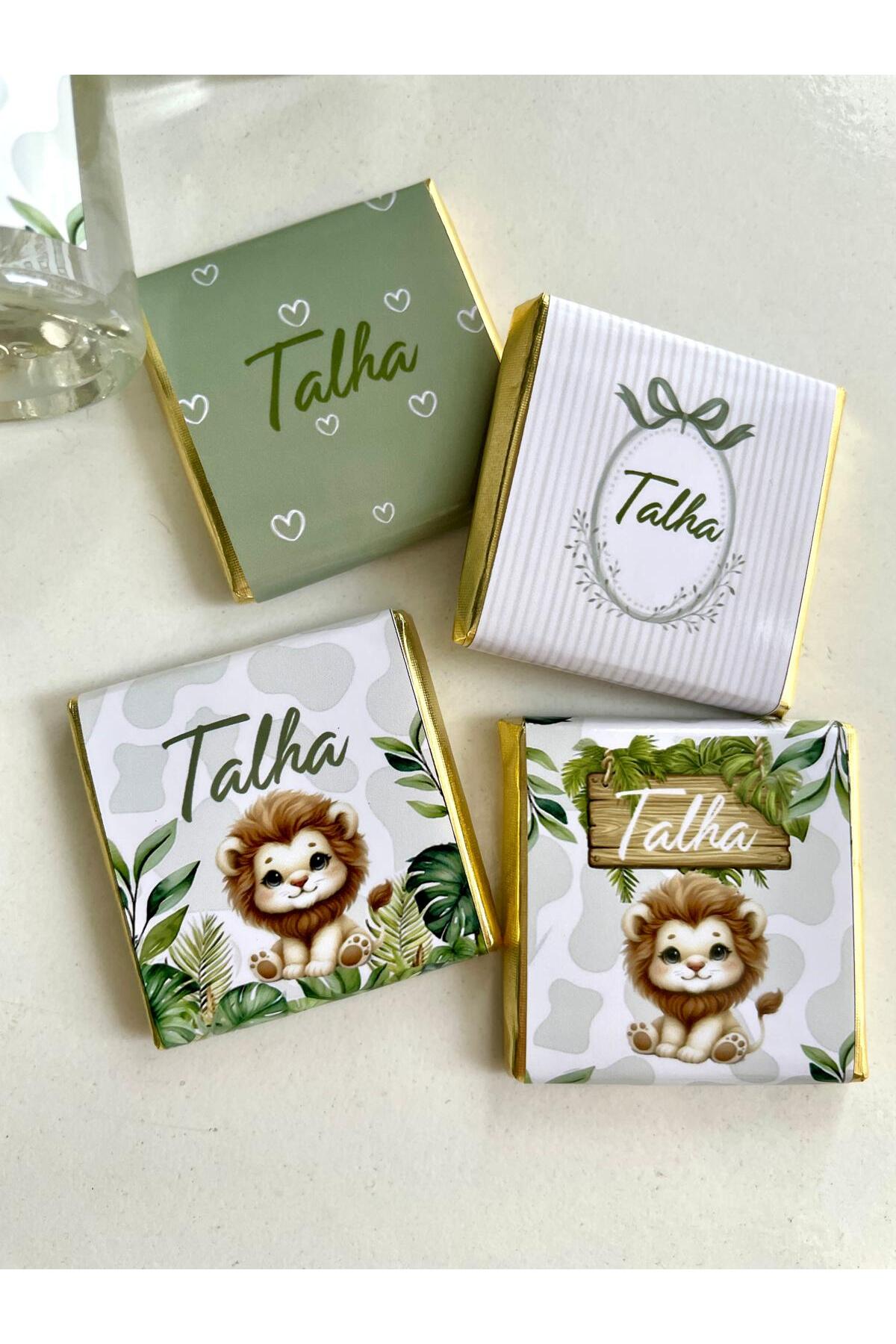 Minemiss Tasarım Kutulu Isme Özel Tasarımlı Kız-erkek 60 Adet Bebek Çikolatası Ve 25 Adet Kolonya -yaş Günü-hediyelik fotoğrafı 3 (önizleme)