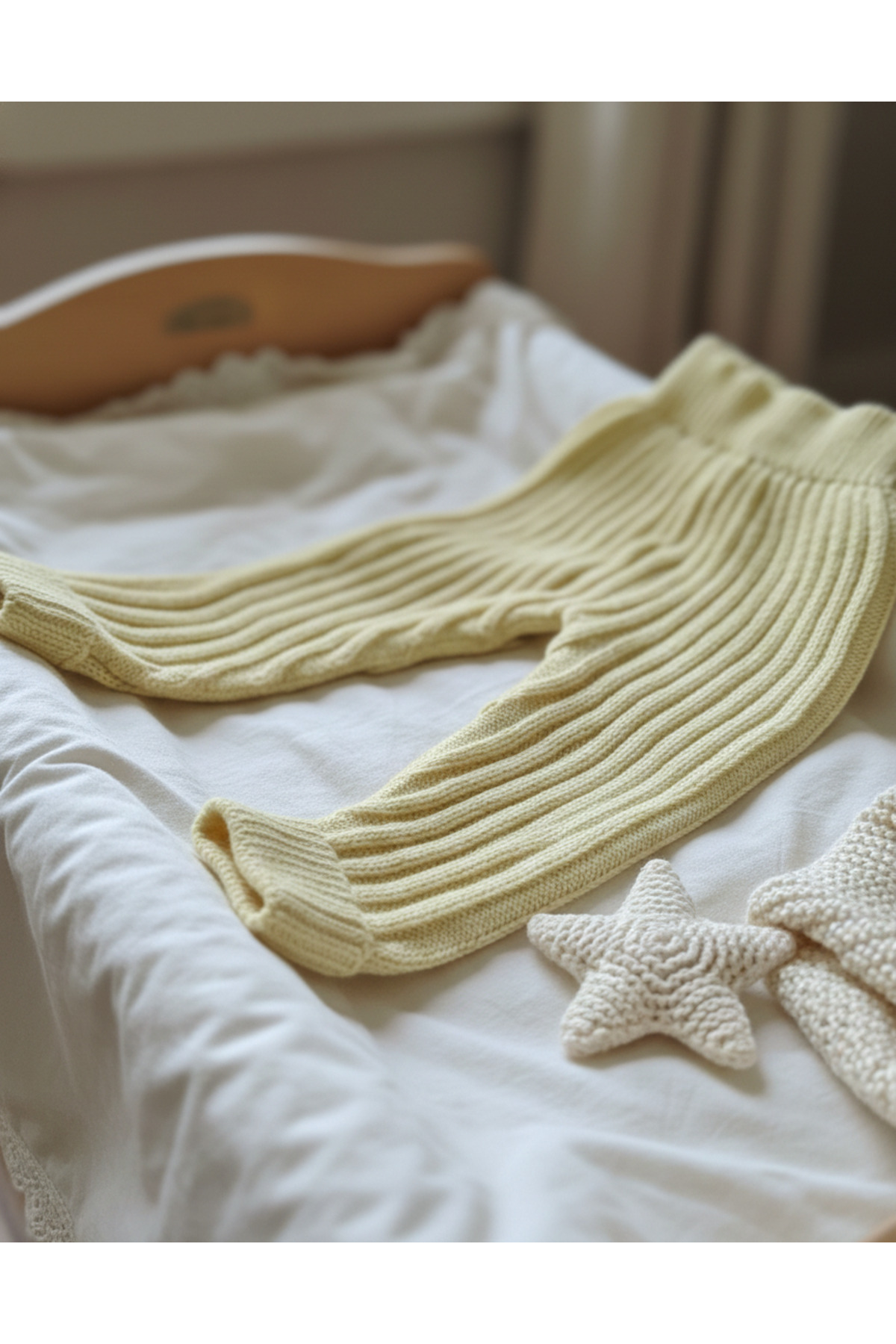 Nimini Kids Esnek, Yumuşak, Beli Lastikli, Paça Detaylı Kalın Triko Unisex Bebek Çocuk Tayt 2li Set (0-3 yaş) fotoğrafı 6 (önizleme)