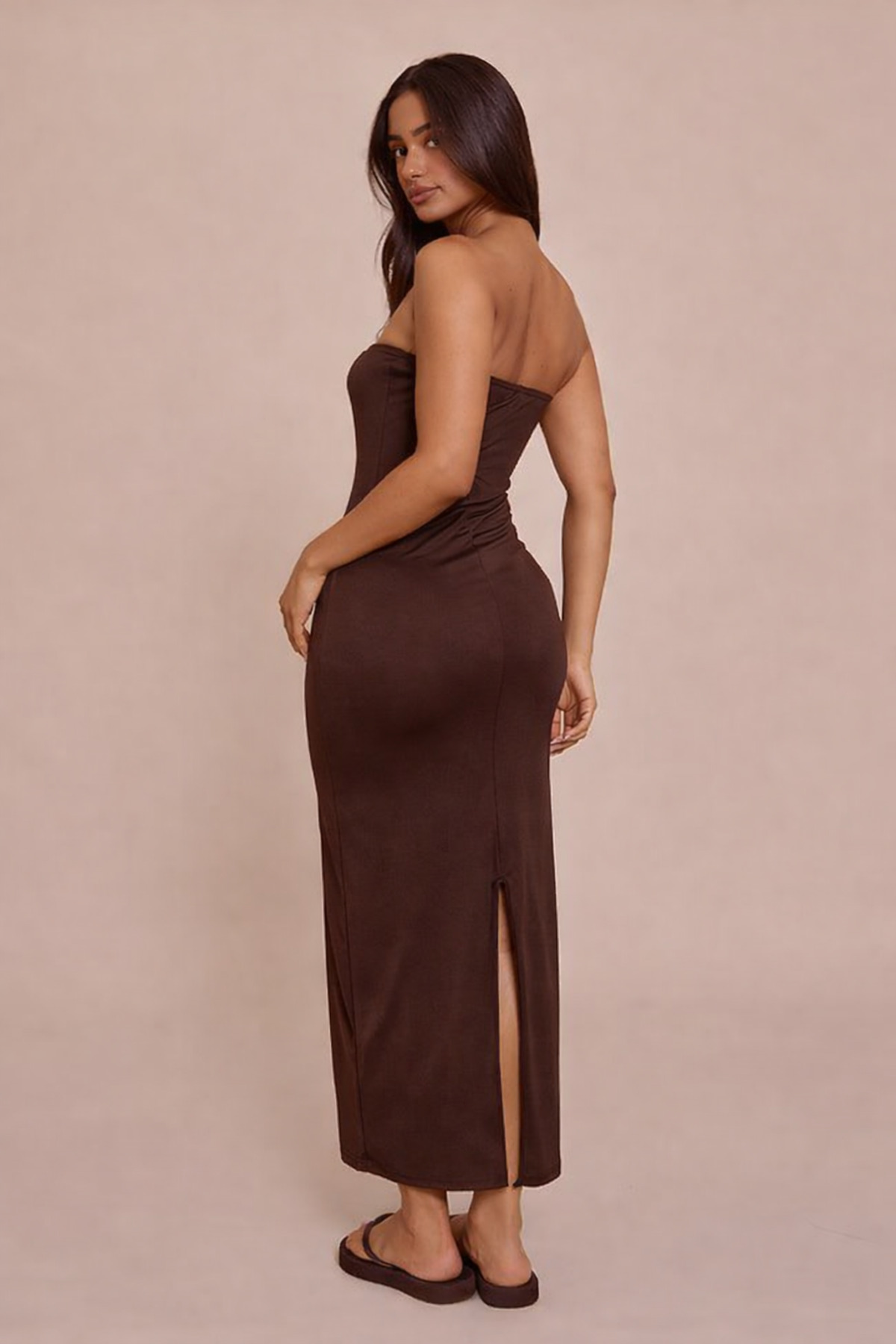 Rora Askısız Bodycon Straplez Maxi Elbise - Fiyatı, Yorumları